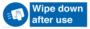 Wipe down after use